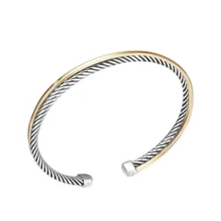 Crossover Bracelet With 18K Gold