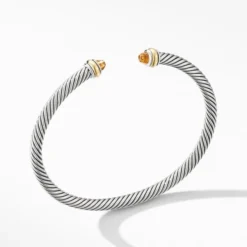 Cable Classic Bracelet With Citrine And 18K Yellow Gold