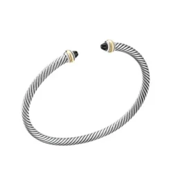 Cable Classic Bracelet With Black Onyx And 18K Yellow Gold