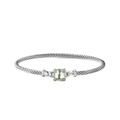 Chatelaine® Bracelet With Prasiolite And Diamonds