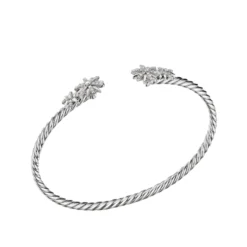 Starburst Open Cable Bracelet With Pavé Diamonds