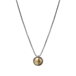 Necklace With Gold Dome And 18K Gold