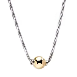 Sterling Silver And 14K Yellow Gold Cape Cod Necklace