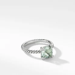 Chatelaine® Ring With Prasiolite And Diamonds