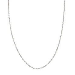 14K White Gold Cable Link Chain