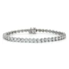 18K White Gold 3 Prong Diamond Tennis Bracelet