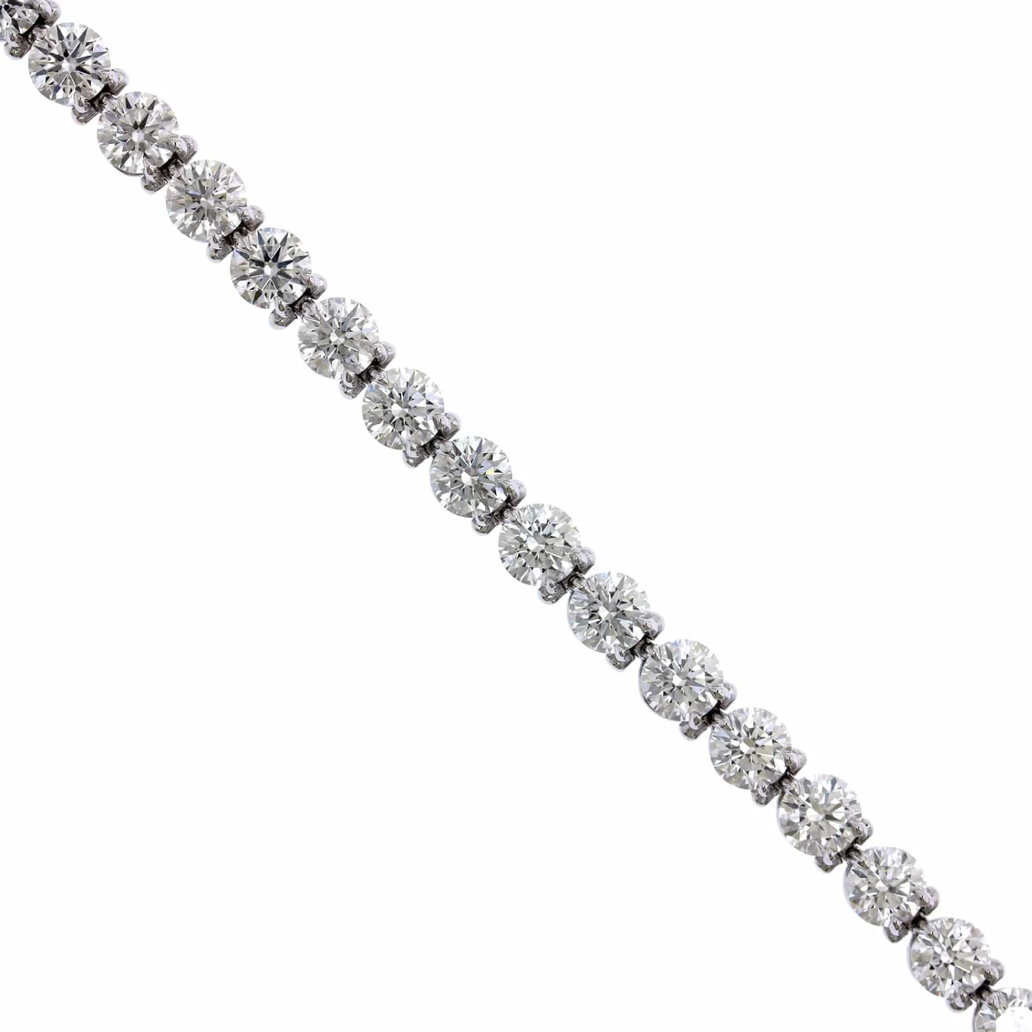 Platinum 4 Prong Diamond Tennis Bracelet - Image 2