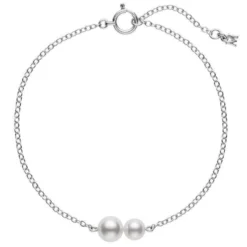 Mikimoto 18K White Gold Akoya Pearl Bracelet